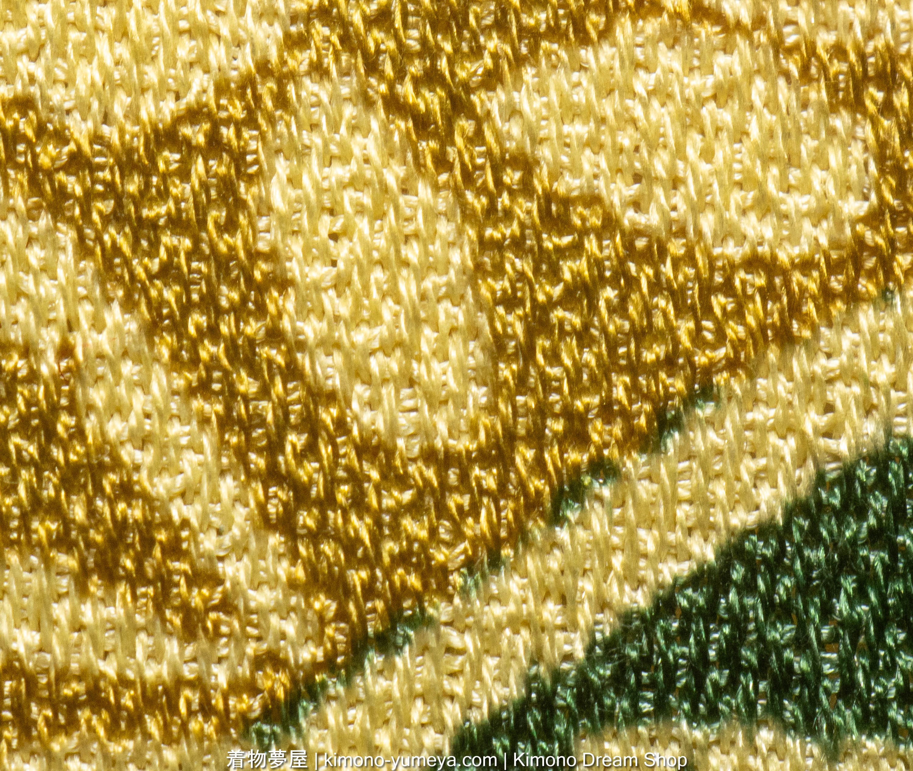 Vintage Autumn Women's Kimono with Flowers & Japanese Patterns in Ocean Waves - Seigaiha, Kiku, Vines, Umezakura, Botan, Kikkou, Shippou