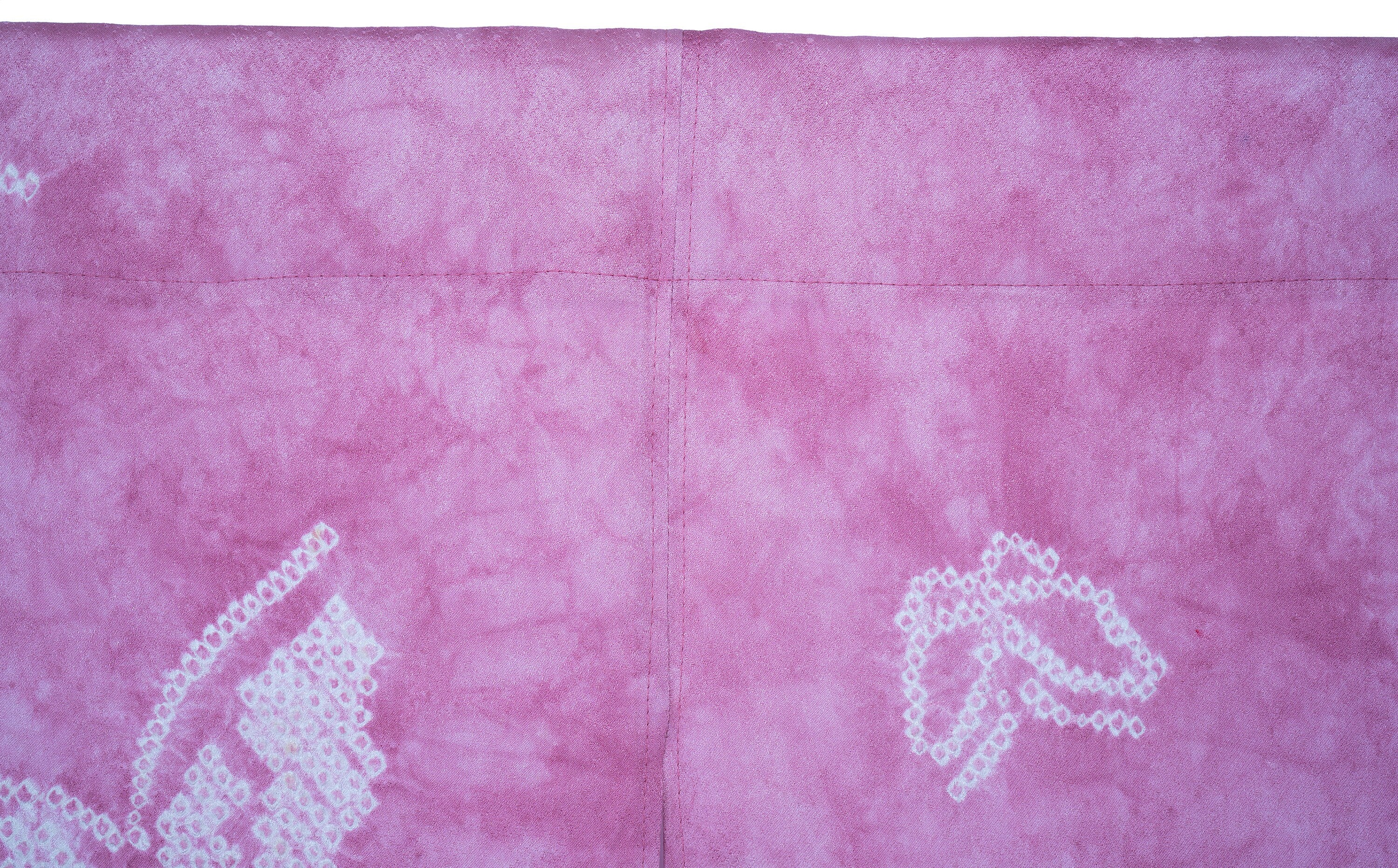 Light Purple Butterfly Noren - Silk Kimono Fabric - Soft Light - Genuine Shibori Tie Dye Butterflies Japanese Doorway Entrance Tapestry