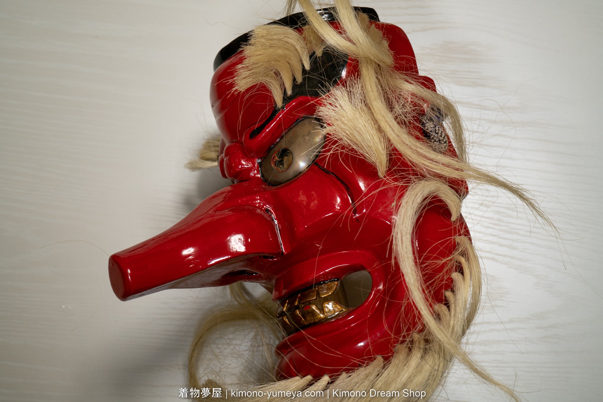 Japanese Vintage Wooden Mask TENGU Kagura Mask ONI Mask