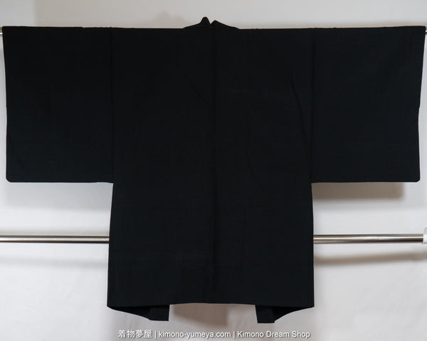 Vintage Solid Black Iromuji Men's Haori - Includes Himo Ties - Japanes ...